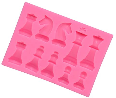 Schach Silikonformen zum Backen - Schachspiel Schokoladen-Fondant-Backform,Backform für Fondant, Süßigkeiten, Kekse, Pudding,