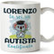 Mugffins Tazza Personalizzata in ceramica per AUTISTA uomo 11 oz / 350 ml - In italiano - Koalificati Personalizzati - Idea regalo per compleanno, anniversario, natale, laurea
