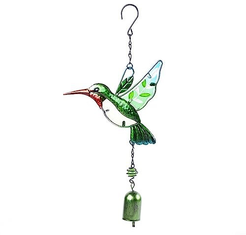 Windspiel Kolibri zum Aufhängen, Gartendekoration, für den Innen- und Außenbereich, Veranda, Metallornament, Kolibri-Dekoration, Gartengeschenke