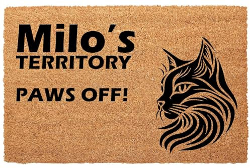 Personalised Doormat Printed Cat Dog Door Mat Customised Pet Design 40 x 60cm Anti-Slip Indoor Outdoor Home Welcome Mat [Territory]