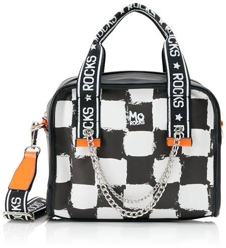 speedlight Women's Henkeltasche Damen Shopper, Weiss Schwarz