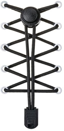 LaceHype - Schnürsenkel ohne binden Elastische mit Schnellschnürsystem aus Gummi, SK02 - Schuhbänder ohne binden - für Sneaker, Kinderschuhe, Laufschuhe (Schwarz, 2P)
