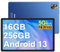 MEBERRY Tablet Pantalla 2K,16GB RAM + 256GB ROM + TF 1TB Octa-Core 2.0 GHz / 2000 x 1200 Pixels / 8600 mAh / 5MP + 13MP / 5G WiFi/Bluetooth 5.0, Tablet con Funda Azul
