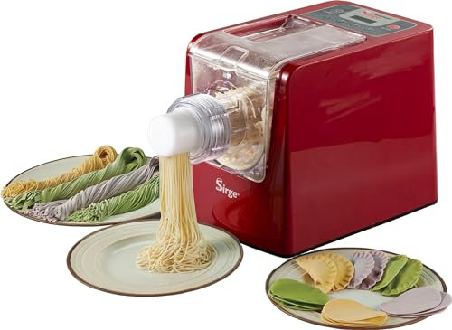 Sirge Pastiamag44 Machine à pâtes 300 W – 44 bandes – 900 g de pâte à extrusion verticale [pas d'attaque] offert Kit Ravioli