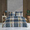 Home Sense Bettwäsche Bettgarnitur Set Baumwolle mit Reißverschluss, atmungsaktiv, weich, Luxuriös Bettdeckenbezug Bettwäsche 200x220 cm + 2 Stück 80x80 cm Kissenbezug mit Oeko-TEX, Caro Blau