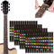 Gitarren Griffbrett Noten Aufkleber,4pcs Gitarren Aufkleber Griffbrett,Griffbrett Gitarrenhals Aufkleber,Noten Lernen Aufkleber für Anfänger,Gitarren Griffbrett Notizdiagramm,für Lerner, Übung