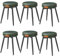 VASAGLE EKHO Kollektion - Esszimmerstühle, 6er Set, Küchenstühle, Kunstleder, Mid-Century-Modern-Stil, 48,2 cm hoch, für Küche, Esszimmer, einfacher Aufbau, waldgrün LDC171S06