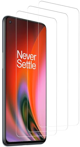 Beukei Panzer Schutz Glas für Oneplus Nord 2/ 2T/ CE/CE 2, 3 Stück Handyfolie, [9H Härte][Blasenfrei][Anti-Kratzen][HD Klare] Glass