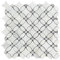 (5 Fliesen) Mosaik Fliese Marmor Naturstein Flower Carrara - Silver Antikes Marmor Mosaik Marble für BODEN WAND BAD WC DUSCHE KÜCHE FLIESENSPIEGEL THEKENVERKLEIDUNG BADEWANNENVERKLEIDUNG Mosaikmatte
