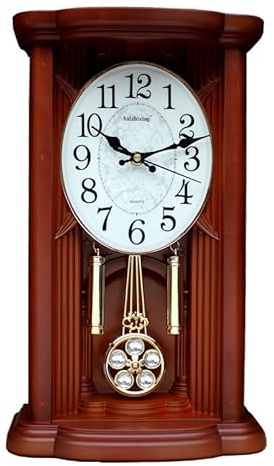 KRODEAIR Horloges de cheminée Vintage, Horloge à Pendule, horloges de cheminée à Piles pour Salon, Bureau, Maison, Horloge de cheminée avec Carillon Westminster