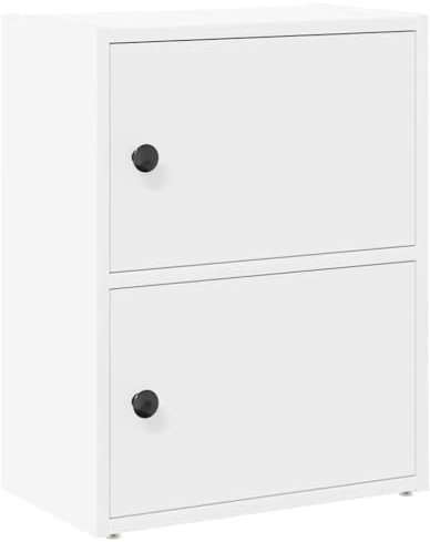 vidaXL Bücherregal Weiß 40x24x52 cm Holzwerkstoff, Bücherschrank, Lagerregal, Regal, Lagerschrank, Schrank, Aufbewahrungsschrank, Bücherständer