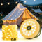 BOLONI Aufrollbare Camping Lichterkette 10m: 130 LEDs, 28H Akku, USB-C, 10 Modi (Warmweiß/RGB/SOS) für Zelt, Garten & Weihnachtsdekoration