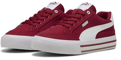PUMA Erwachsene Court Classic Vulcanised Formstrip Sneakers 43 Dark Crimson White Red