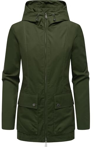 Ragwear Damen leichte Übergangsjacke kurze Herbstjacke mit Kapuze Monadetta B YOUMODO XS-6XL