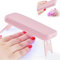 JeiibrZui Mini Gel Nail Lamp - Portable LED UV Nail Dryer, USB Charging, Foldable Design, Ideal for Gel Nails, Strips, Stickers, and Polish (Pink)
