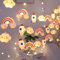 1.5M 10LED Lichterkette Kinderzimmer,Astronaut Rakete Wolken Regenbogen Design,LED Lichterkette Batteriebetrieben,für Innen Außen Themenparty,Weihnachten,Inneneinrichtung,Party Deko