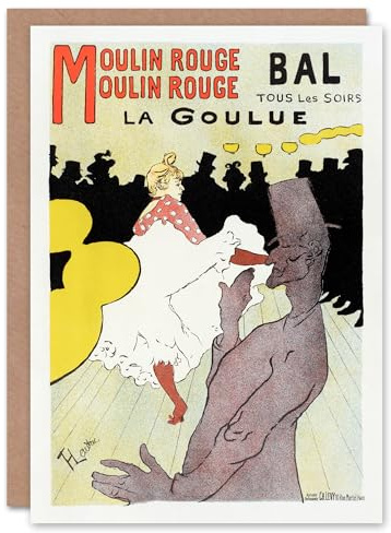 Artery8 Toulouse Lautrec Art Card Moulin Rouge La Goulue