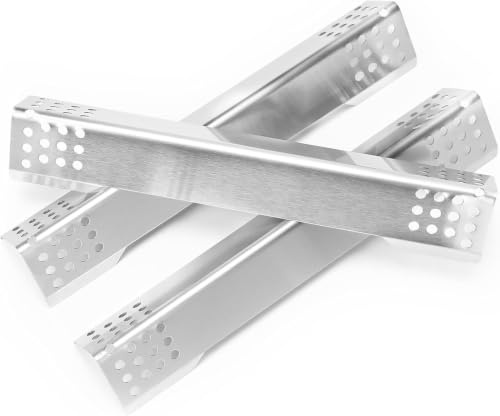 Uniflasy 40,2 cm Brennerabdeckung für Rösle Videro G3, G3-S, 3 Stück | Heizplatte Flammenverteiler Aromaschiene, Edelstahl Gasgrill Ersatzteile mit Brennerschutz für Rösle Videro G2 G4 G6 Serie