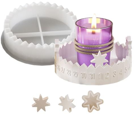 natalizi | Supporto per candela natalizio 'Avvento – in silicone per gesso, cemento, fusione, progetti artistici