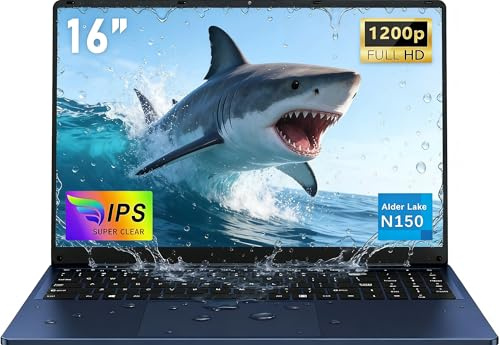 CHIFUYOU 2026 Ordinateur Portable 16 Go RAM 1 to SSD 16 Pouces Professionnel PC Portable N150 3,6 GHz, Win 11 Pro, 1920 x 1200 p, 6000 mAh, Clavier rétroéclairé - Étudiant/Bureau/Entreprise