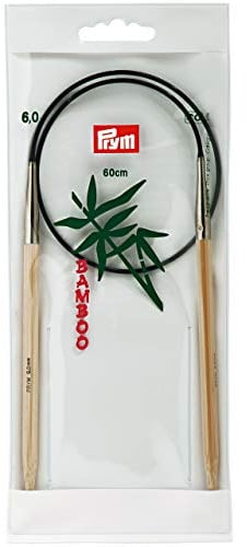 Prym 60 cm x 6 mm Circular Knitting Pins, Bamboo