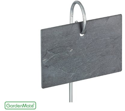 Gardenmate Set Di 10 Etichette Per Piante In Ardesia Con Sbarre Di Metallo - Stile Moderno