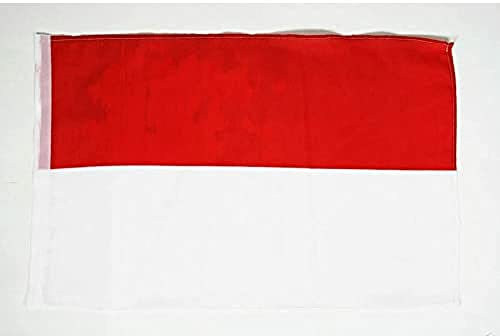 AZ FLAG - Drapeau Monaco - 45x30 cm - Pavillon Monégasque 100% Polyester Avec Fourreau Pour Hampe - 20g