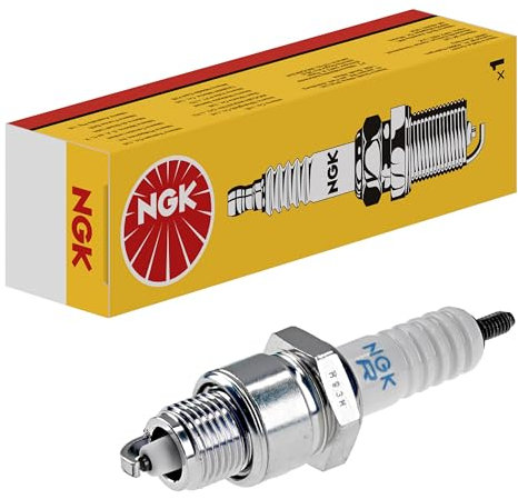 NGK Bougie d'allumage 5024 Électrode centrale en nickel 1-électrode de masse Antiparasitage 5kOhm avec siège à garniture plate Raccord-SAE avec vis Ouverture de la clé: 20,8 mm Longueur du filetage:
