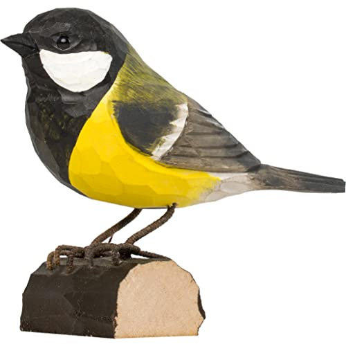 WILDLIFEGARDEN Wildlife Garden WG403 DecoBird Sumpfmeise - Handgeschnitzter Dekorative Vogel aus Holz - Kleine Europäische Vögel
