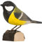 WILDLIFEGARDEN Wildlife Garden WG403 DecoBird Sumpfmeise - Handgeschnitzter Dekorative Vogel aus Holz - Kleine Europäische Vögel