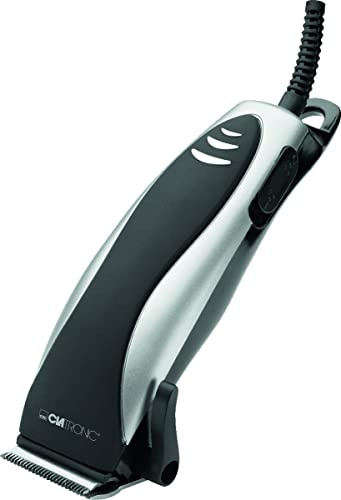 Clatronic HSM 3430 Haarschneidemaschine, Edelstahl-Präzisions-Scherkopf - für einen gleichmäßigen Haarschnitt, stufenlose Schnittlängenregulierung: 0-2 mm, Schwarz