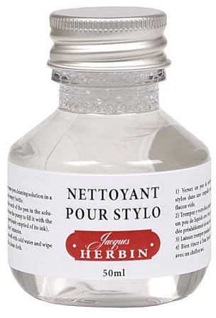 J.Herbin 12300T Tintenreiniger (für Füller, biologisch abbaubar, 1 Flakon, 50 ml)