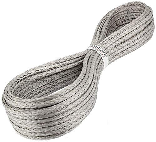 Kanirope® Dyneema Seil PRO 4mm 20m Silber 12-fach geflochten SK78 verstreckt beschichtet