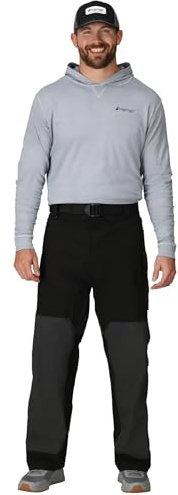 FROGG TOGGS Pilot II Guide Pant, Large, Black/Charcoal, Large