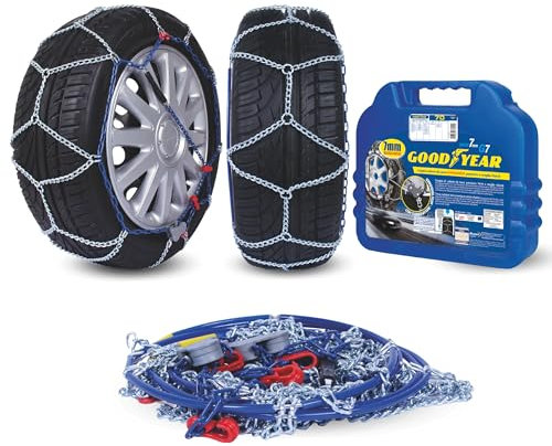 Goodyear Catene da Neve G7, Catene Neve 7 mm, Catene Auto Omologate TUV e GS Onorm, Taglia 70, per R13 - R17 (Misure per Pneumatici Dettagliate all'Interno)