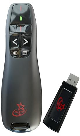 Red Star Tec PowerPoint e Keynote presentazione clicker telecomando pr-819 (Nero, 1 Pezzo)