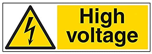 vsafety Schilder 68032bp-s High Voltage Achtung Elektrische Schild, selbstklebend, Landschaft, 600 mm x 200 mm x 200 mm, schwarz/gelb