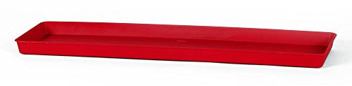 EDA Plastiques - Jardinières - Plateau pour Jardinière Miami 50 x 16cm - Rouge Rubis