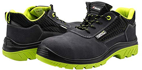 Bellota 7231046S1P - Zapatos de Seguridad de Hombre y Mujer (Talla 46) de Piel Serraje Transpirable, Ligeras y Resistentes a Golpes y Rozaduras