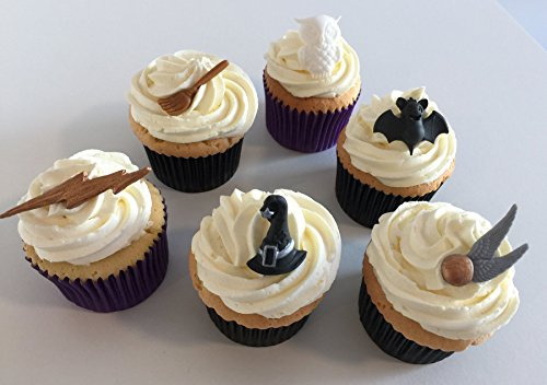 6 Handgemachte Kuchendekorationen aus Zucker: Harry Potter-Set / 6 Sugar Harry Potter Themed Cake Toppers