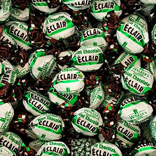 Walkers Mint Chocolate Eclairs Wrapped Toffees Retro Sweet Shop Traditional Old Fashioned Candy (500g)