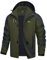 TACVASEN Herren Übergangsjacke Regenjacke Leichte Softshelljacke Wasserdicht Atmungsaktiv Wetterjacke Herbst Angeljacke Trekkingjacke (S, Armeegrün)