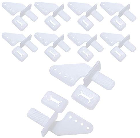 RuiLing 10 Stück Flugzeug 4-Loch Nylon Pin Control Hörner Modell Flugzeug Elektrische Flugzeuge RC DIY Teile Stecker Typ Selbstsichernd KT Ruderwinkel