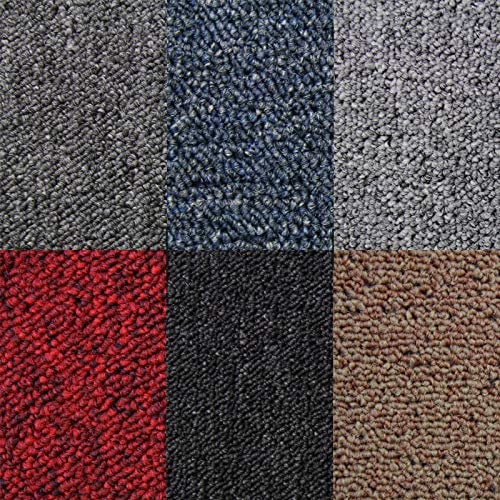 Monster Shop 20 x Carpet Tiles Scarlet Red Square Metres Commercial Hard Wearing Heavy Duty Domestic Premium Office Home Flooring 50cm x 50cm 5m2