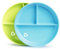 Munchkin Set de Plates Divisées Bébé | Assiette Bébé & Tout-Petit avec Compartiments pour Diversification | Assiette Ventouse pour Enfants à partir de 6 Mois | Sans BPA | Pack de 2 | Bleu/Vert