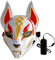 Lixada 10 Farbe Fuchs Vollmaske Neonlichter Halloween Party Led Lampenschirm Dunkel Glühend Cosplay Maske Party Kostüm Maske (Yellow)