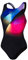 Speedo Damen Swimsuit Placement Digital Powerback, Black/Violet/Diva/Pool/Mango, 30 (UK 8), 806187