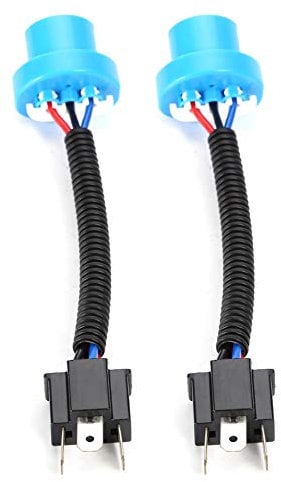 KIMISS Scheinwerferkabeladapter, 2 Stück 9007 Stecker auf H4 Buchse Stecker Konvertierungskabel Kabelanschlussadapter