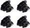 BESPORTBLE 4Pcs Pvc Air Valve for Inflatable Boats, Kayaks, Rafts, and Canoes - Anti-Leak Pump Hose Adapters in Black