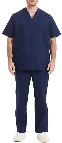 Misemiya Uniforms Unisex Scrub Set BZ-817-8312 Conjunto de Trabajo, Azul Marino 21, XX-Large Adulto
